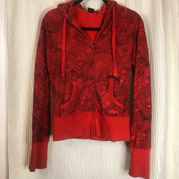 Hurley Red Hoodie - Picture 2 of 7